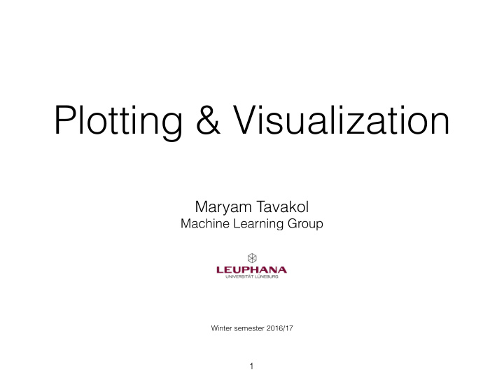 plotting visualization