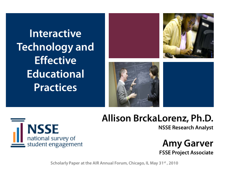 interactive technology and effective educational practices