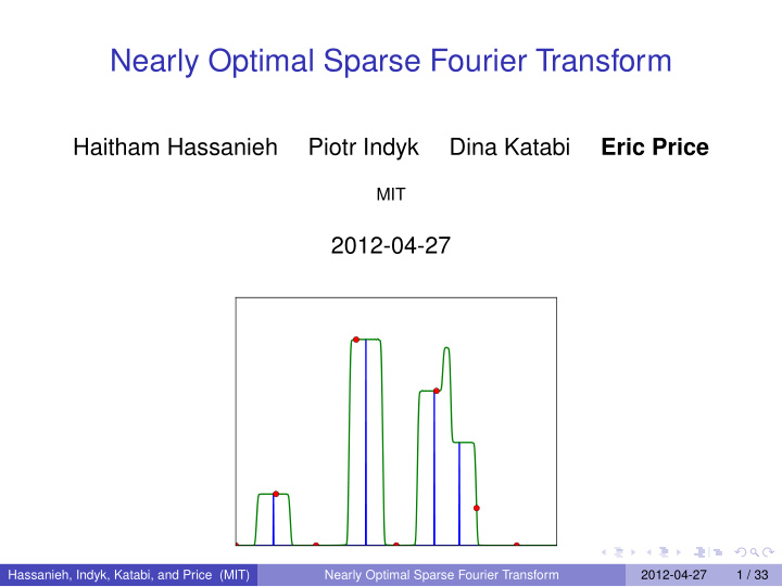 nearly optimal sparse fourier transform
