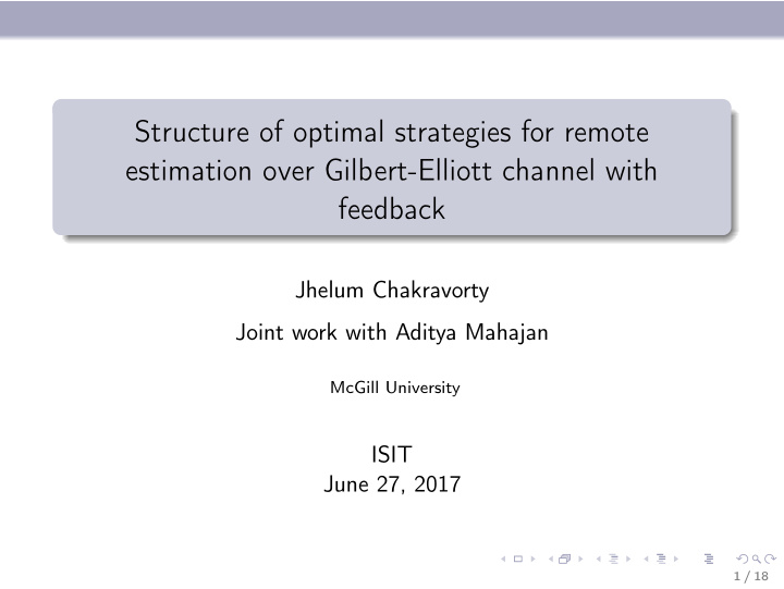 structure of optimal strategies for remote estimation