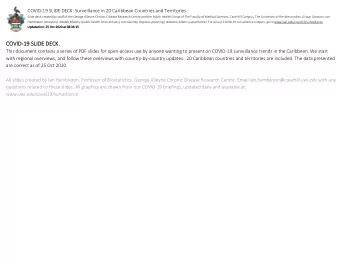 COVID-19 SLIDE DECK.  This document contains a series of PDF slides for open-access use by anyone