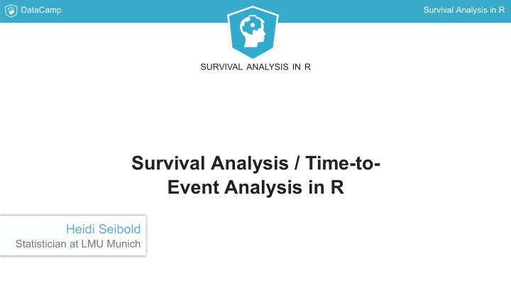 survival analysis time to event analysis in r