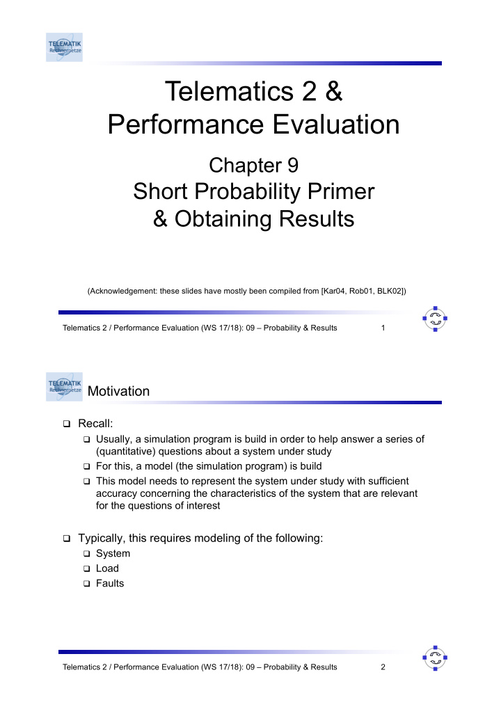 telematics 2 performance evaluation