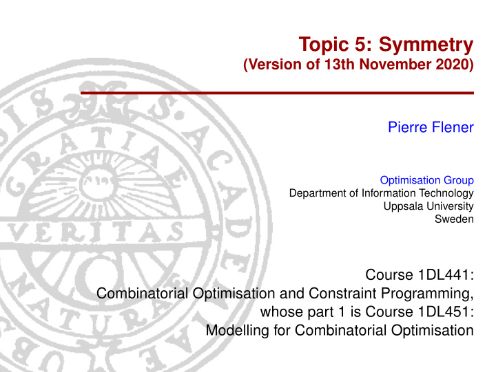topic 5 symmetry