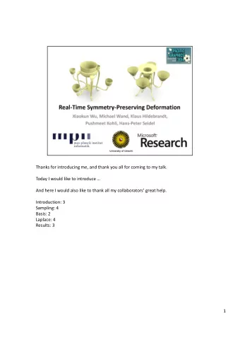 Thanks for introducing me, and thank you all for coming to my talk. Today I would like to introduce