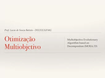 Otimizao  Multiobjective Evolutionary  Algorithm based on  Multiobjetivo  Decomposition