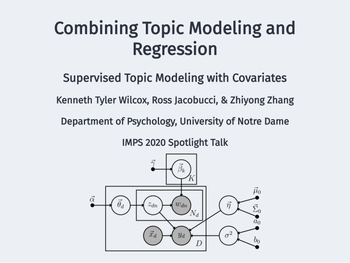 combining topic modeling and regression