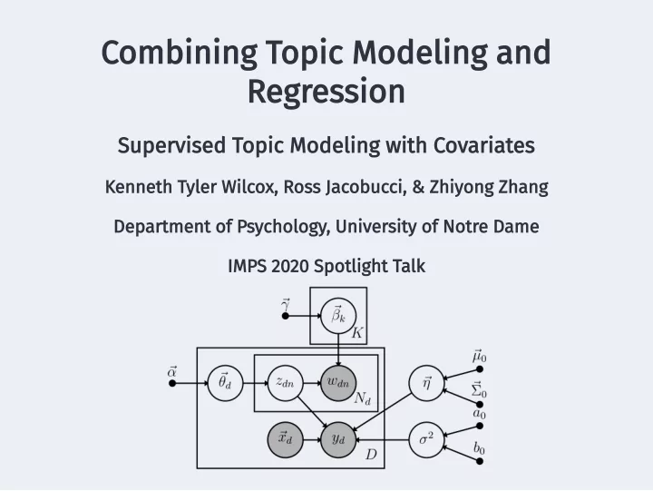 combining topic modeling and regression