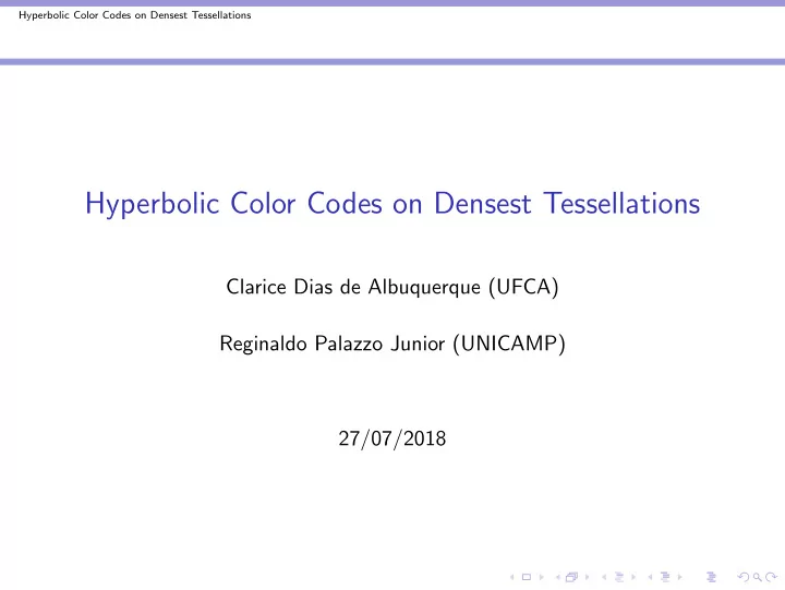 hyperbolic color codes on densest tessellations