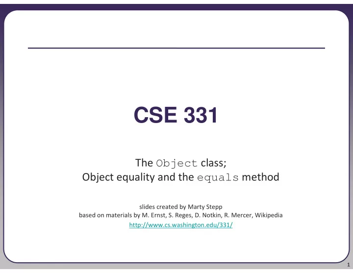 cse 331