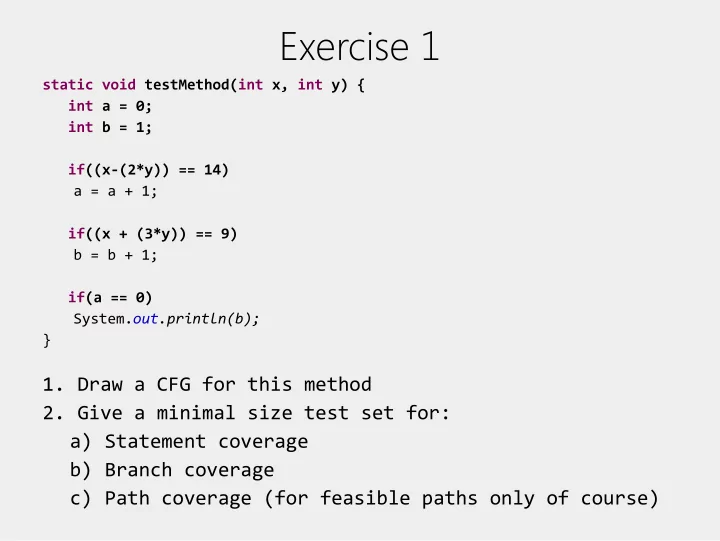 exercise 1