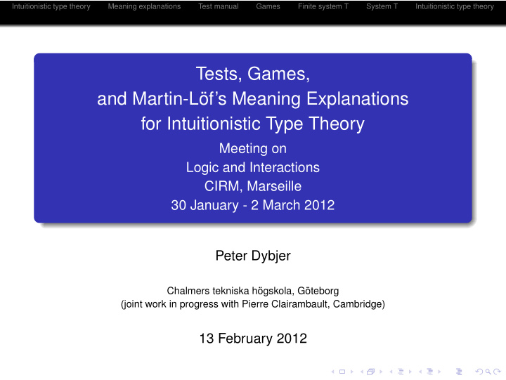 tests games and martin l f s meaning explanations for