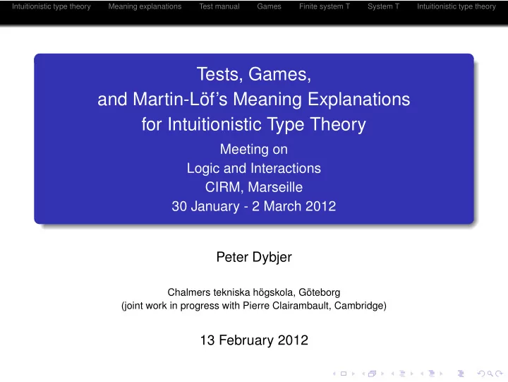 tests games and martin l f s meaning explanations for