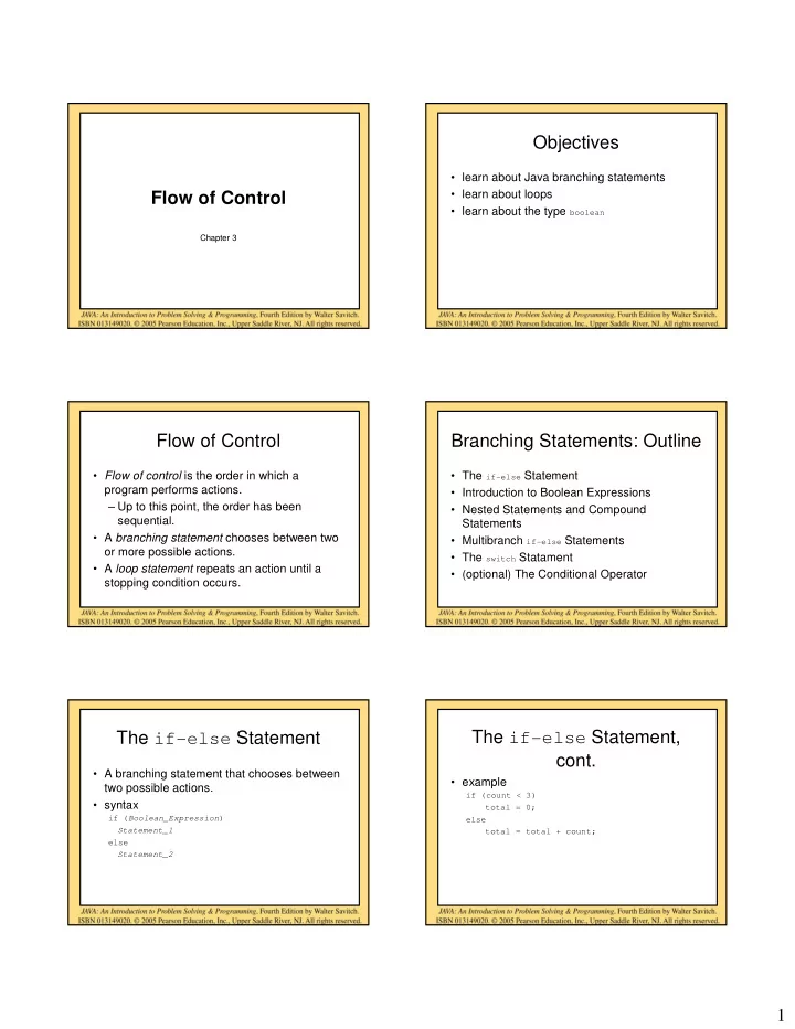 objectives