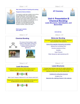 New Jersey Center for Teaching and Learning  AP Chemistry  Progressive Science Initiative  This