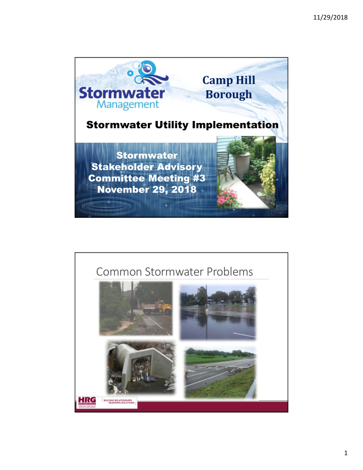 common stormwater problems