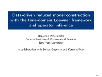 Data-driven reduced model construction  with the time-domain Loewner framework  and operator
