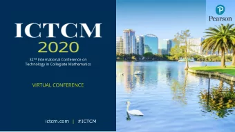 VIRTUAL CONFERENCE  ictcm.com | #ICTCM  ENHANCING A PROBABILITY  THEORY COURSE USING R  RYAN