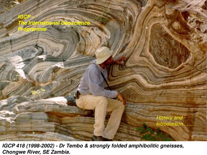 igcp the international geoscience programme history and