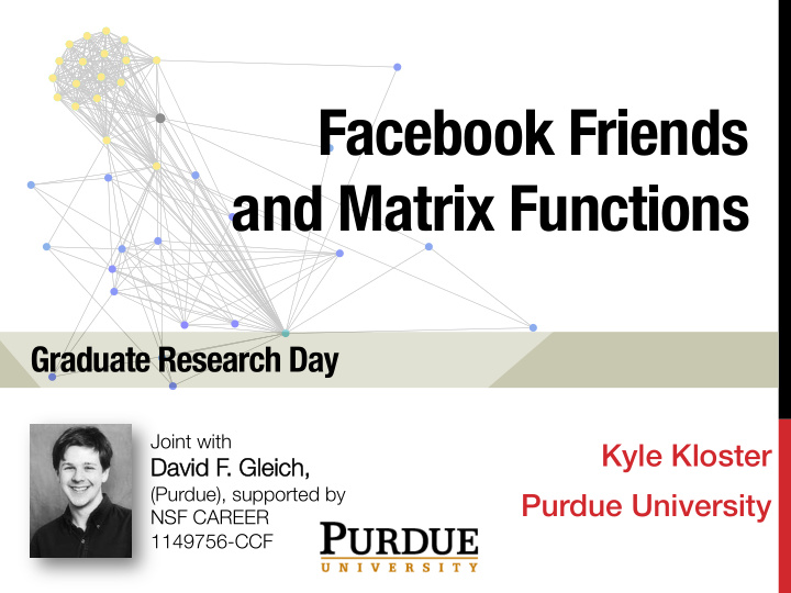 facebook friends and matrix functions