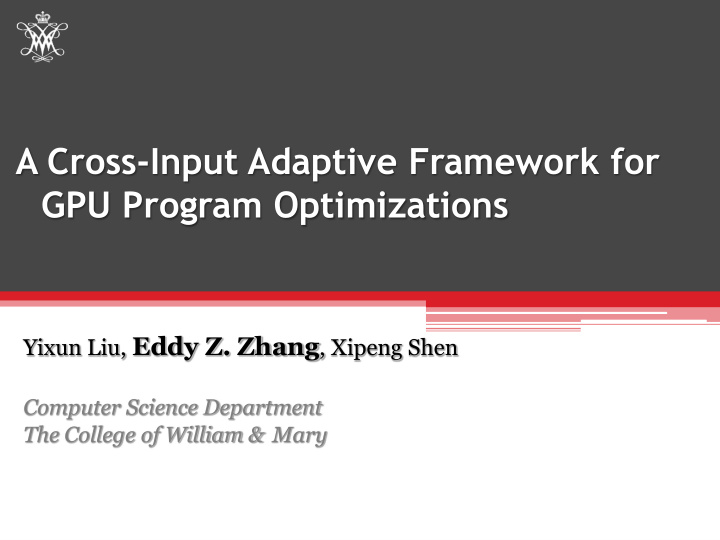 gpu program optimizations