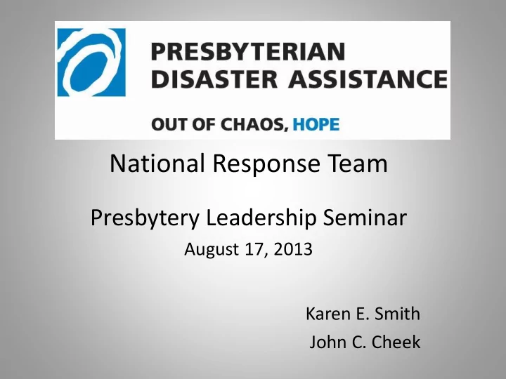 national response team