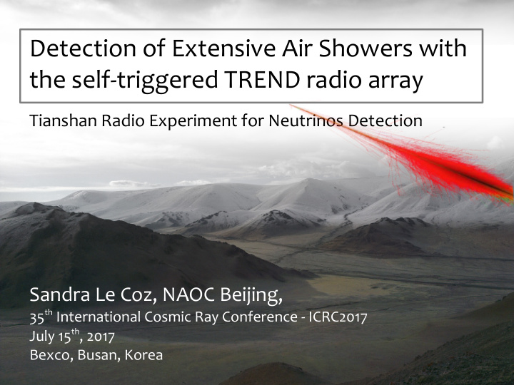 detection of extensive air showers with the self