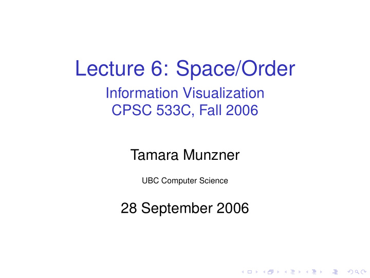 lecture 6 space order