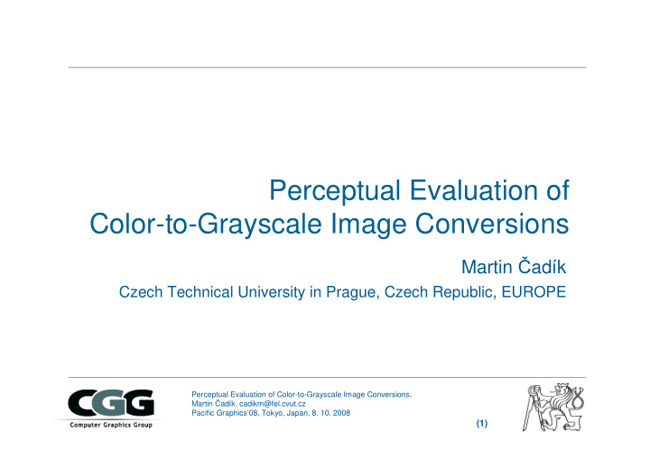 perceptual evaluation of color to grayscale image