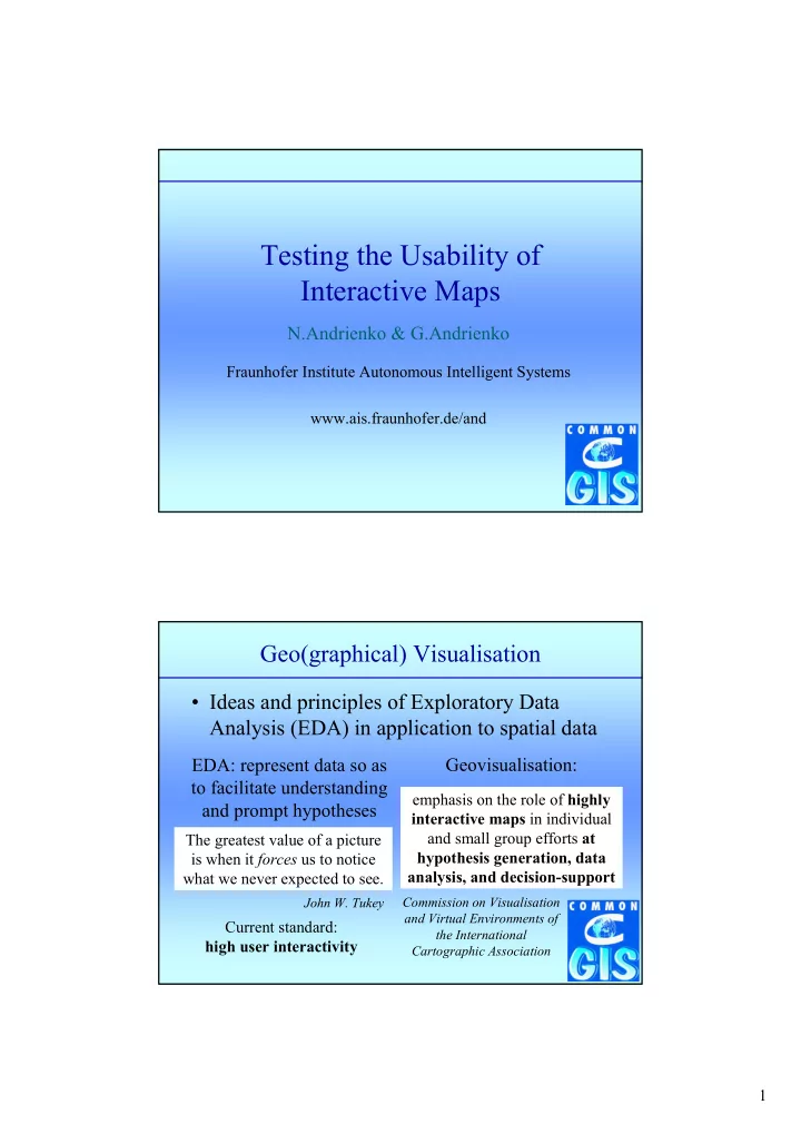 testing the usability of interactive maps