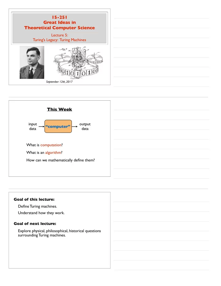 15 251 great ideas in theoretical computer science