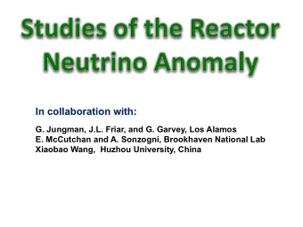 In collaboration with:  G. Jungman, J.L. Friar, and G. Garvey, Los Alamos  E. McCutchan and A.
