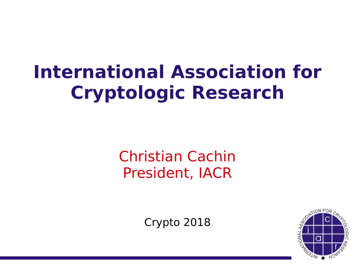 international association for cryptologic research