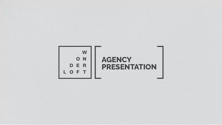 agency presentation about