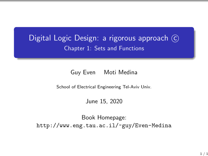 digital logic design a rigorous approach c