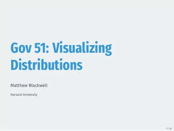 Gov 51: Visualizing  Distributions  Matthew Blackwell  Harvard University  1 / 14  Studying