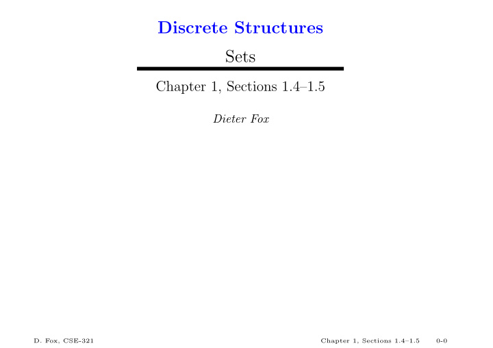 discrete structures sets