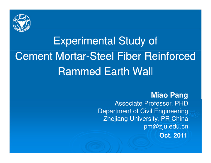 experimental study of experimental study of cement mortar