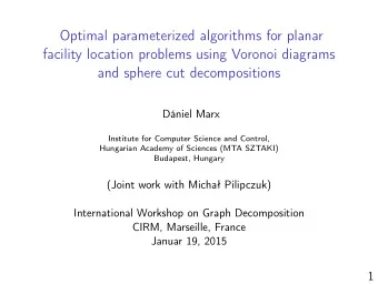 Optimal parameterized algorithms for planar  facility location problems using Voronoi diagrams  and