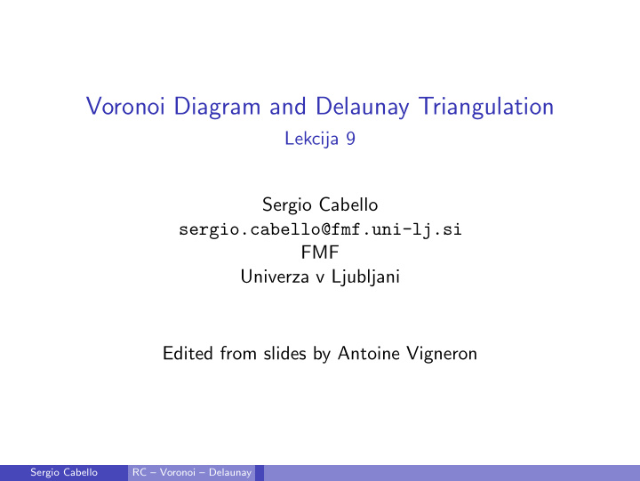 voronoi diagram and delaunay triangulation