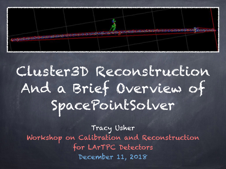 cluster3d reconstruction and a brief overview of
