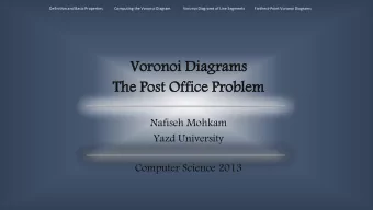 Th  The Pos  ost  t Off  ffice  ice Probl  oblem  em  Nafiseh Mohkam  Yazd University  Computer