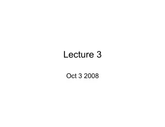 Lecture 3  Oct 3 2008  Review of last lecture   A supervised learning example  spam  filter,