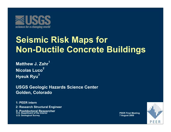 seismic risk maps for non ductile concrete buildings