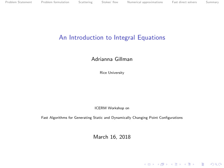 an introduction to integral equations