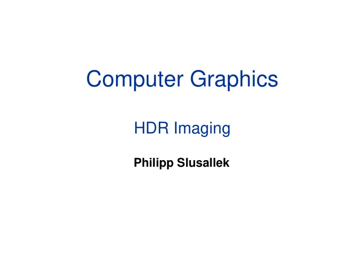 computer graphics