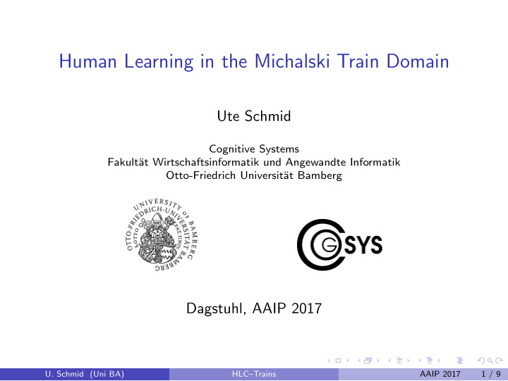 human learning in the michalski train domain