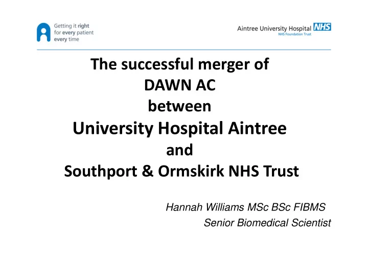 university hospital aintree