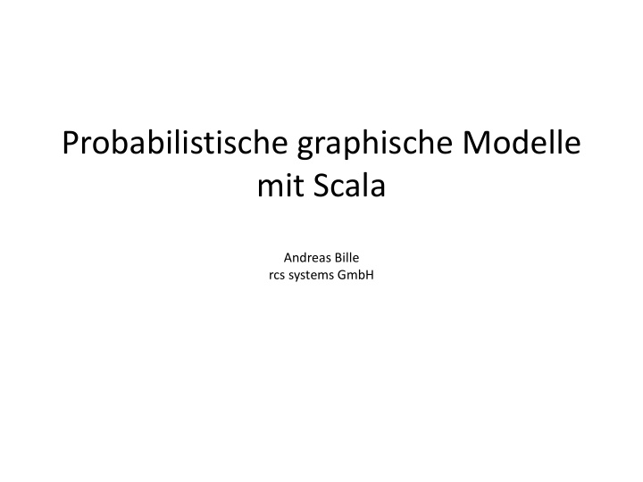 probabilistische graphische modelle