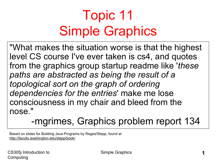 topic 11 simple graphics